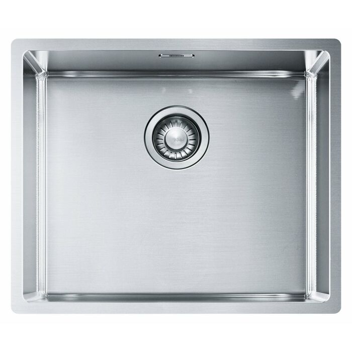 franke BXX 210/110-50 Box Halbbündiges/bündiges/unterbaubares Spülbecken mit 1 Becken, 54 x 45 – satinierter Edelstahl