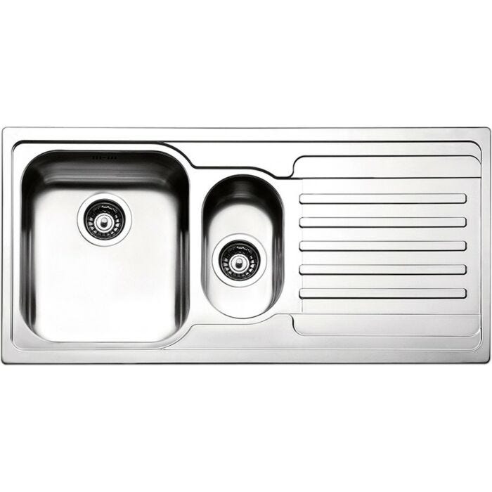apell VE1002IRBC Venezia Spüle 1 und 1/2 Schüssel + rechter Abtropffläche cm. 100x50 - gebürsteter Edelstahl