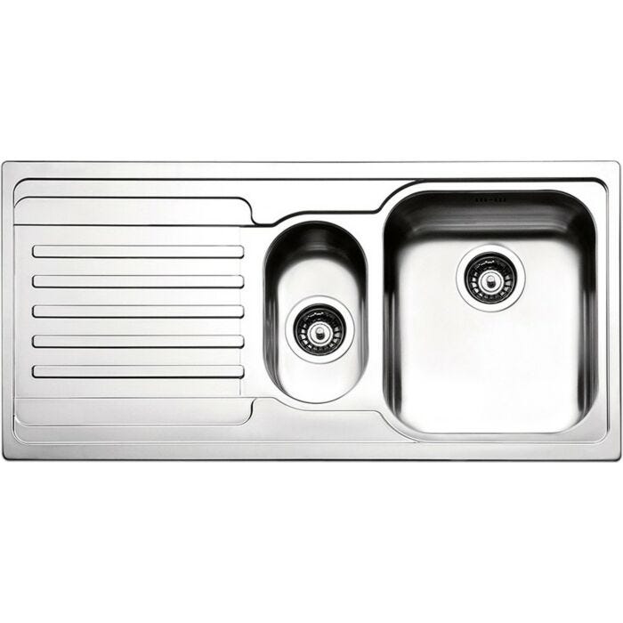 apell VE1002ILBC Venezia Spüle 1 und 1/2 Schüssel + linker Abtropffläche cm. 100x50 - gebürsteter Edelstahl