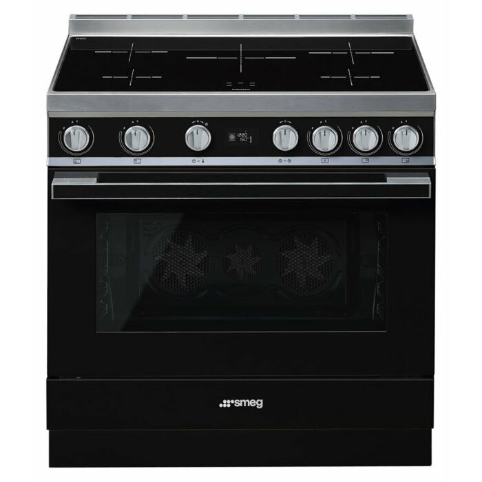 smeg design CPF9IPBL PORTOFINO Cucina da accosto con piano cottura induzione cm 90 x 60 - nero