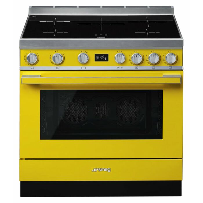 smeg design CPF9IPYW PORTOFINO Cucina da accosto con piano cottura induzione cm 90 x 60 - giallo