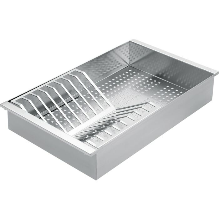 barazza 1VSOF Perforated tray with stainless steel plate rack