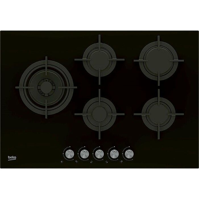 beko HILL 75222 S 75 cm gas hob - black glass