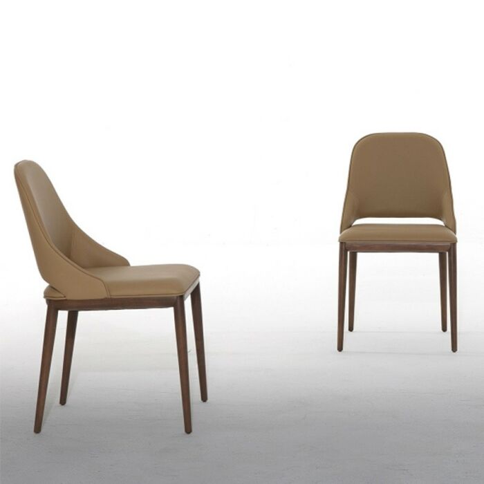 tonin casa MALVA Chair with wooden structure and eco-leather seat | skin | fabric | velvet