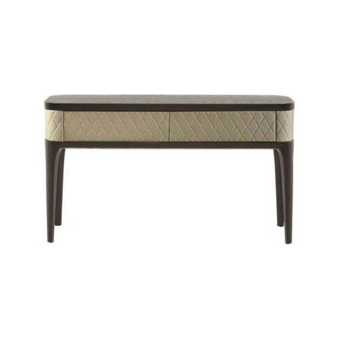tonin casa TIFFANY Fixed wooden console with leather covering | eco-leather | velvet
