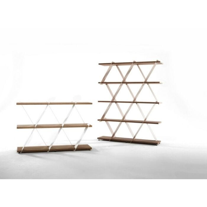 tonin casa CASTLE Bookcase with metal structure and wooden shelves