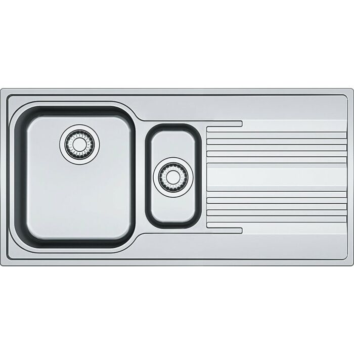 franke SRX 651 Smart Lavello 1 vasca e 1/2 incasso 100 x 50 con gocciolatoio destro - inox satinato