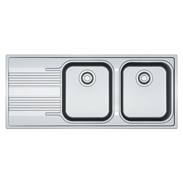 franke SRX 621 Smart Lavello 2 vasche incasso 116 x 50 con gocciolatoio sinistro - inox satinato