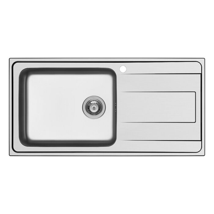 schock Wave D100L SX Lavello 1 vasca sopratop 100 x 50 con gocciolatoio destro - inox