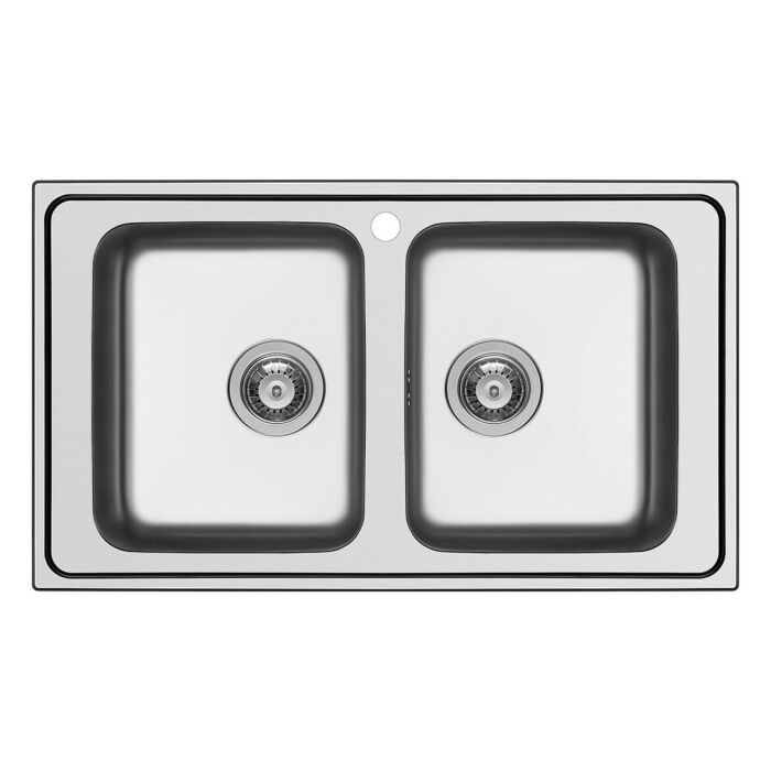 schock Wave N200 Lavello 2 vasche sopratop 86 x 50 - inox