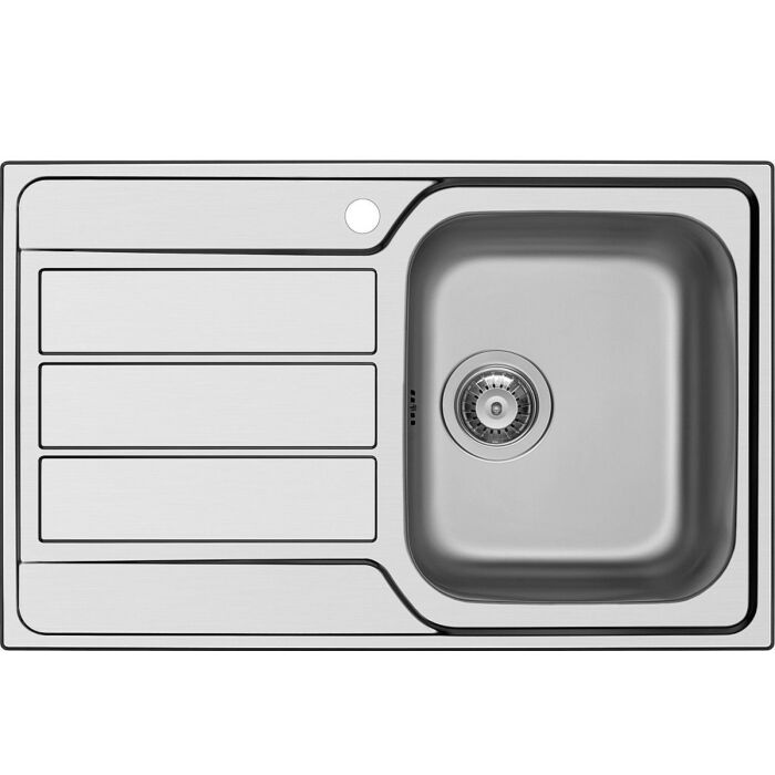 schock Master D100S DX 1 Becken-Aufsatzspüle 79 x 50 mit Abtropffläche links – Edelstahl