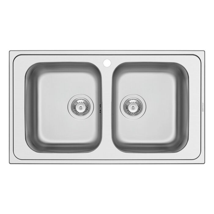 schock Master N200 2-Becken-Aufsatzspüle 86 x 50 – Edelstahl