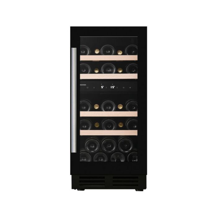 dunavox UF-32.78DB Flow-32D Wine cellar cm. 38 - 32 bottles - black glass
