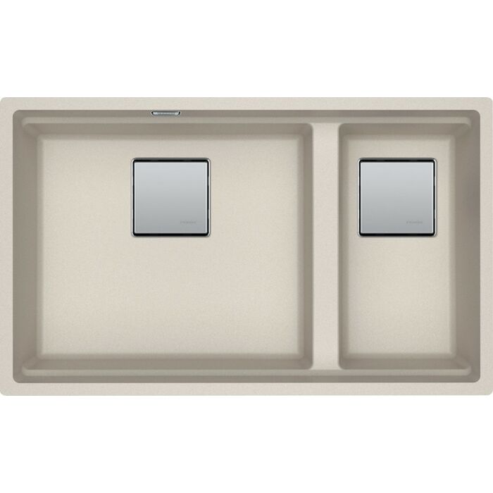franke KNG 120 Kubus 2 Sink 1 and 1/2 bowl undermount 72 x 42 - sahara