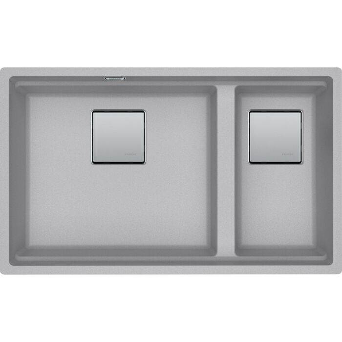 franke KNG 120 Kubus 2 1 and 1/2 bowl undermount sink 72 x 42 - aluminum