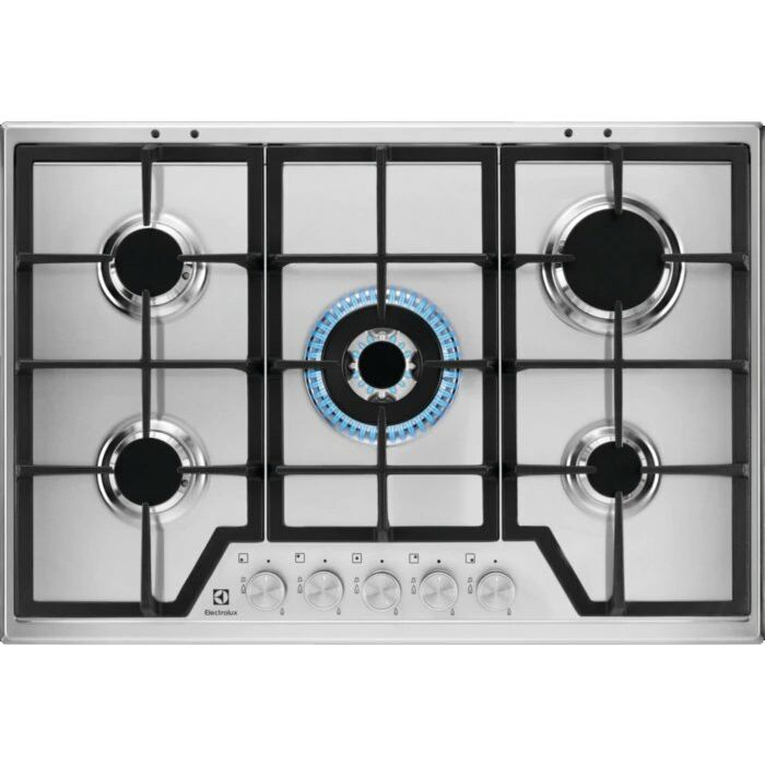 electrolux KGS7536SX SLIM PROFILE Piano cottura a gas cm. 75 - inox griglie ghisa