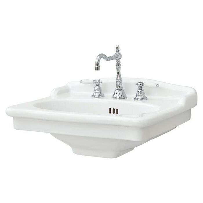 artceram HERMITAGE Lavabo da appoggio/da colonna rettangolare 68x55 in ceramica colore bianco lucido