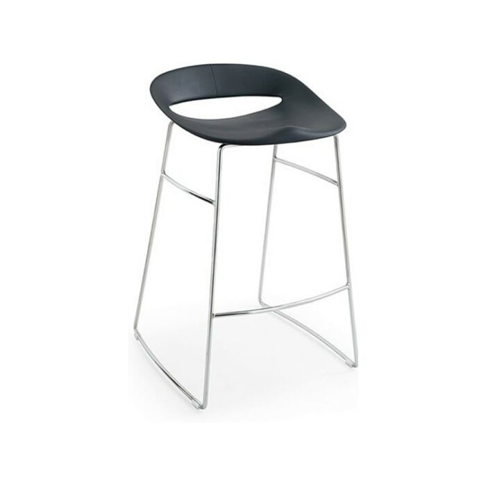 connubia COSMOPOLITAN CB1941 Sgabello fisso con struttura a slitta in metallo e seduta altezza 65 cm in polipropilene
