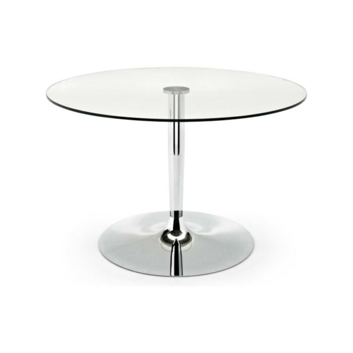 connubia PLANET Round table with metal structure and melamine top | laminate | tempered glass | lacquered
