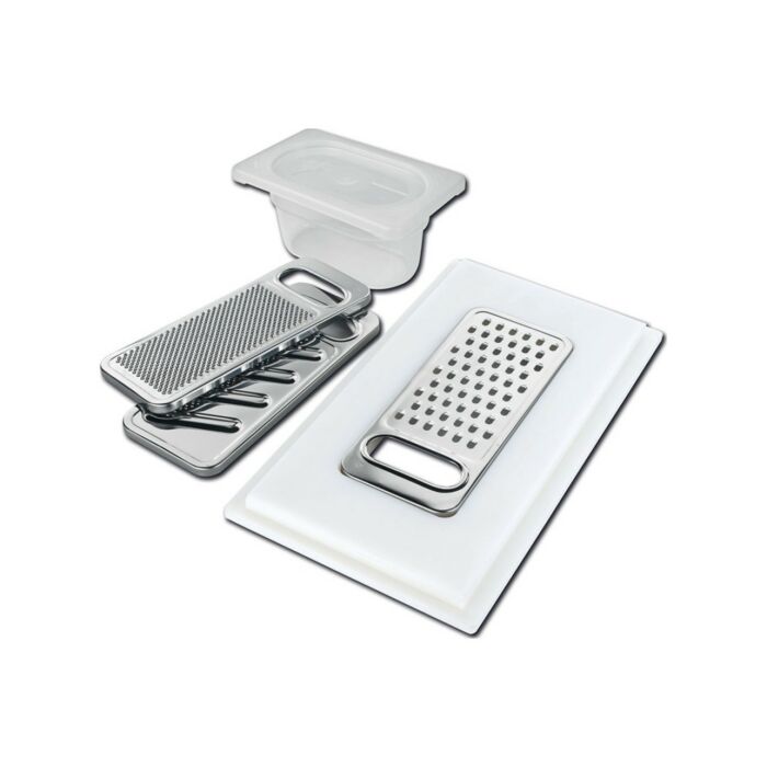 foster 8159 101 Taglieri in HDPE e kit Kit grattugie con vaschetta anello - supporto e vaschetta raccogli vivande
