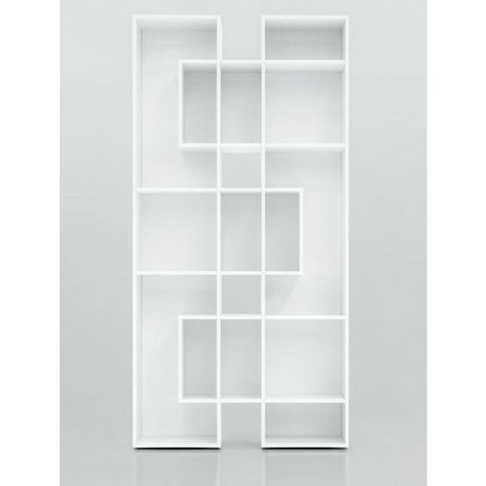 tonin casa ABACO Libreria in legno con elementi orizzontali e cassetti | ante