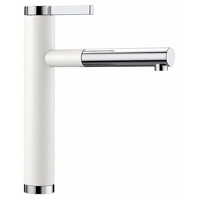 blanco LINEE-S Individual Küchenmixer mit Handbrause - chromweißes silgranit