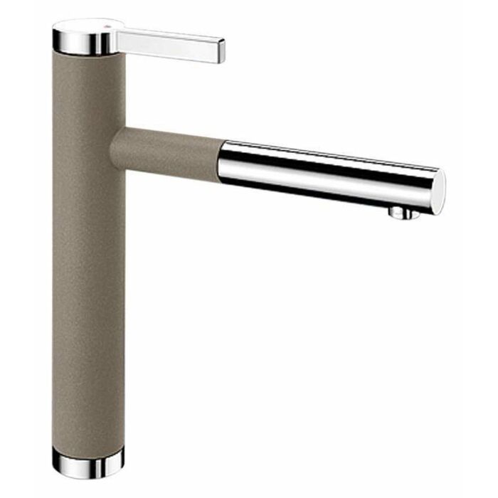 blanco LINEE-S Individual Küchenmixer mit Handbrause - Trüffel-Chrom-Silgranit