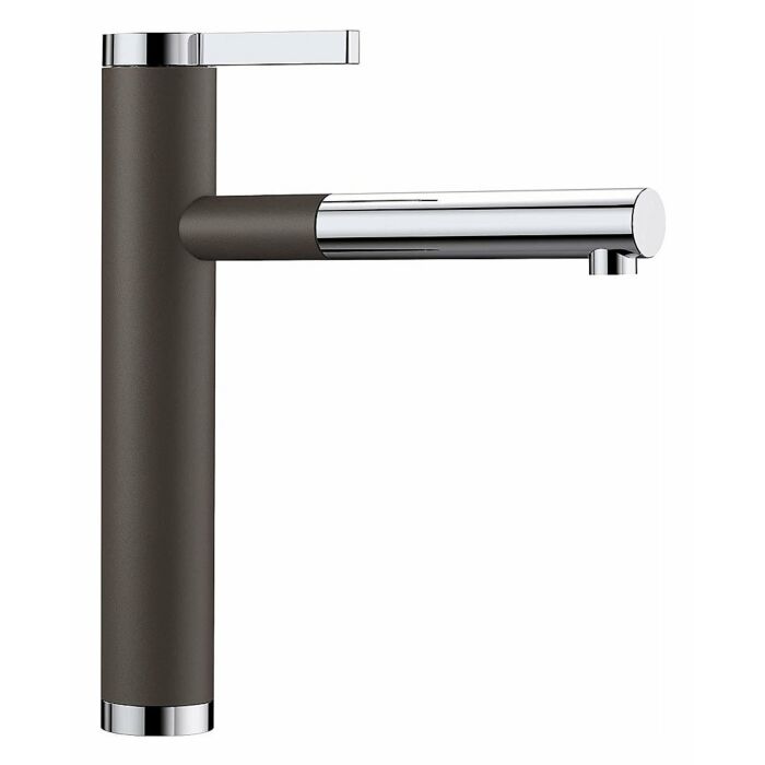 blanco LINEE-S Individual Küchenmixer mit Handbrause - Kaffee-Chrom-Silgranit
