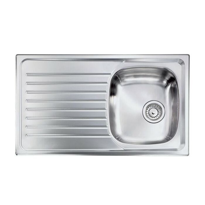 cm lavelli 010493.D1.01.2016 Siros Waschbecken cm. 86 x 50 - 1 rechter Tank + linker Abtropffläche - kratzfester Edelstahl