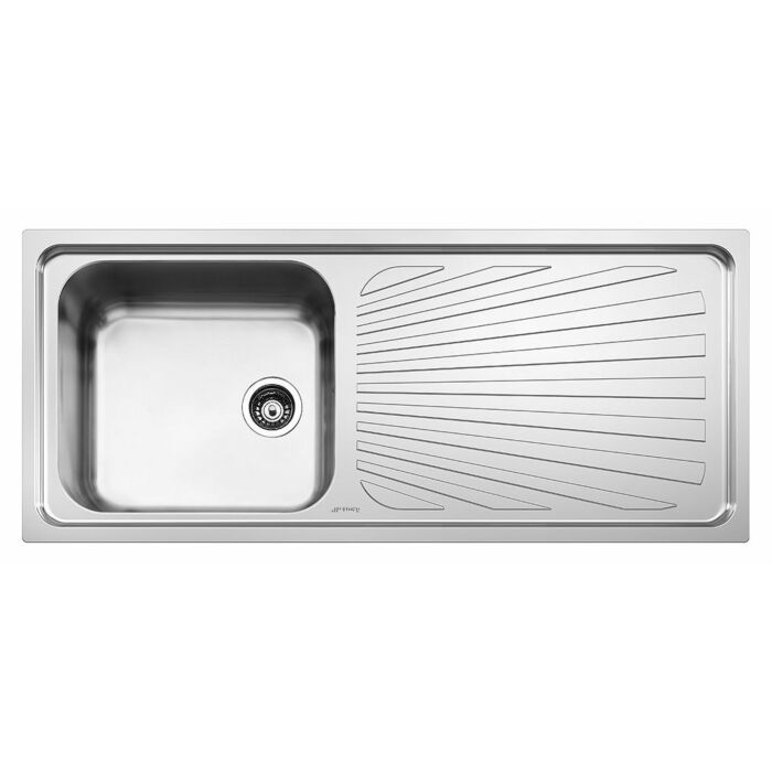 smeg SGE116.1D Alba Lavello incasso cm. 116 - inox 1 vasca sx + gocciolatoio dx