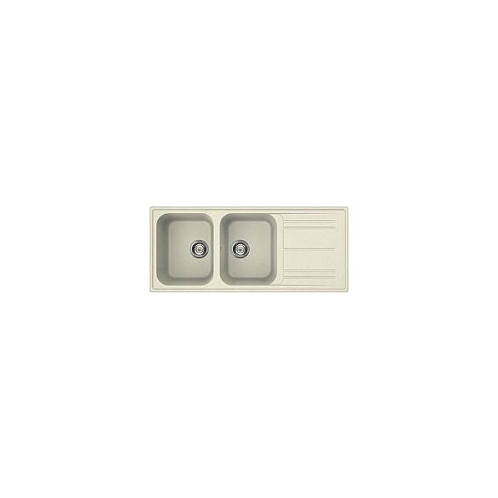 smeg LZ116P Rigae Einbauspüle cm. 116 - 2 Schüsseln + Abtropffläche - Wende-Creme