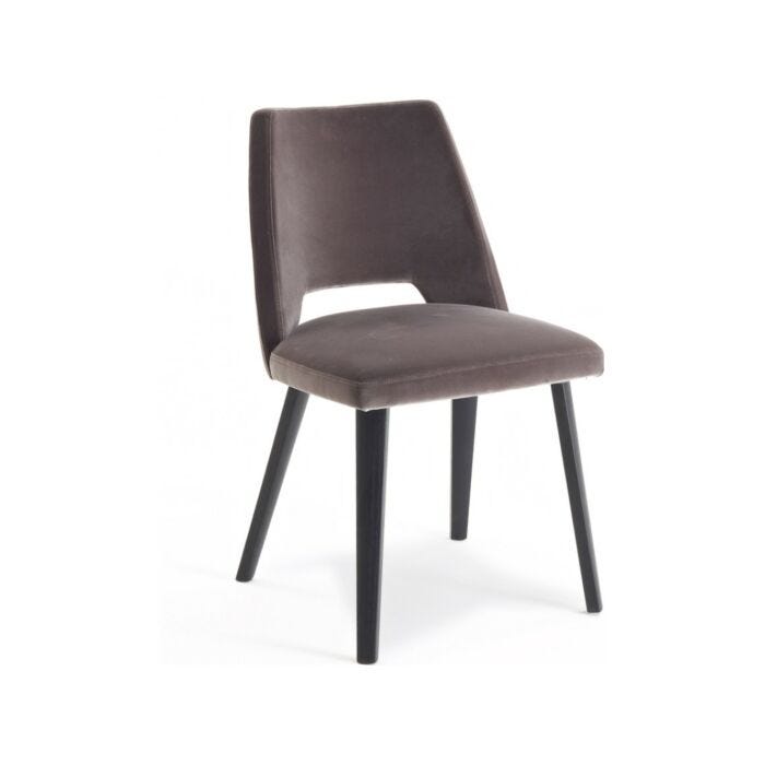 colico GRACE Sedia con struttura in legno di rovere naturale e seduta in tessuto | ecopelle | pelle