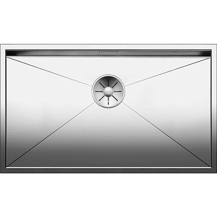blanco ZEROX 700-IF Zerox Halbbündige / bündige Spüle cm. Edelstahl 74 x 44 - 10 mm Außenradius