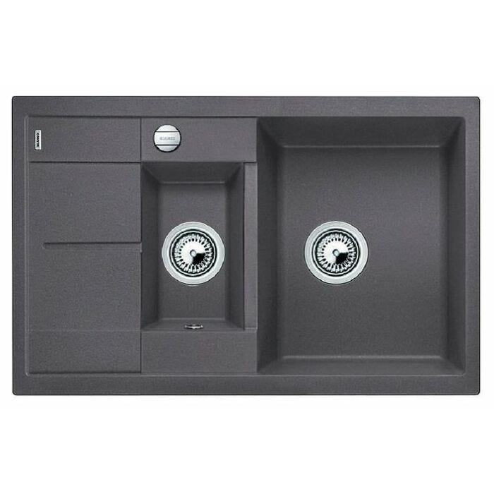 blanco METRA 6 S COMPACT Metra Einbauspüle 78 x 50 cm Silgranit - felsgrau - umkehrbarer Tropf