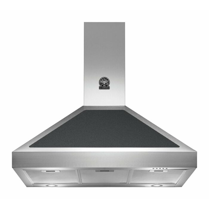 la germania K90AMHNEA/19 Cappa cucina a parete cm. 90 inox e nero - portata motore 800 m3/h