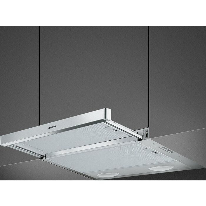 smeg KSET61E2 Cappa ad incasso telescopica cm. 60 - Silver