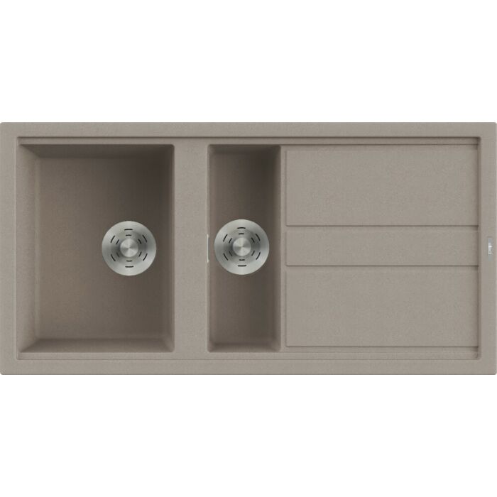 elleci Best 475 Lavello incasso 100 x 51 - granitek - tortora - gocciolatoio reversibile