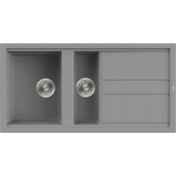 elleci Best 475 Lavello incasso 100 x 51 - granitek - cemento - gocciolatoio reversibile