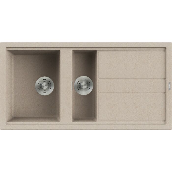 elleci Best 475 Lavello incasso 100 x 51 - granitek - avena - gocciolatoio reversibile