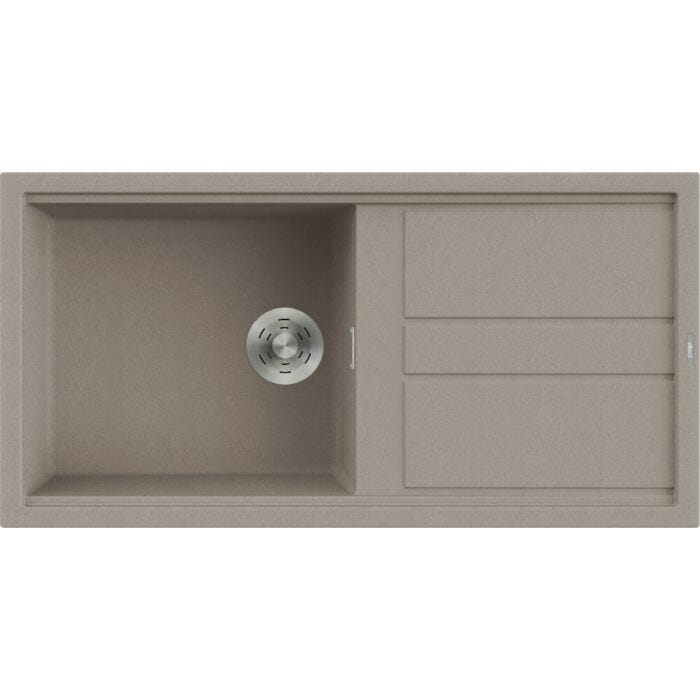 elleci Best 480 Lavello incasso 100 x 51 - granitek - tortora - gocciolatoio reversibile