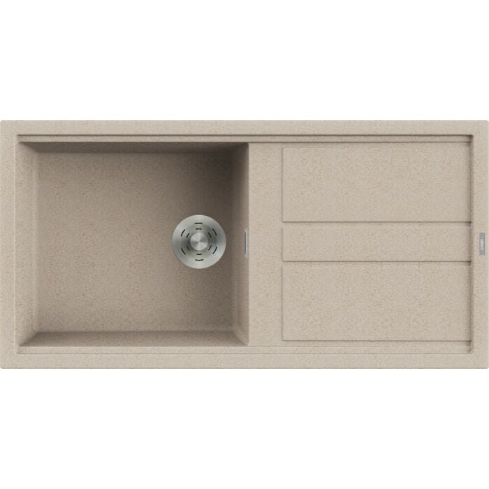 elleci Best 480 Lavello incasso 100 x 51 - granitek - avena - gocciolatoio reversibile