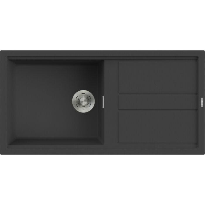 elleci Best 480 Lavello incasso 100 x 51 - granitek - antracite - gocciolatoio reversibile