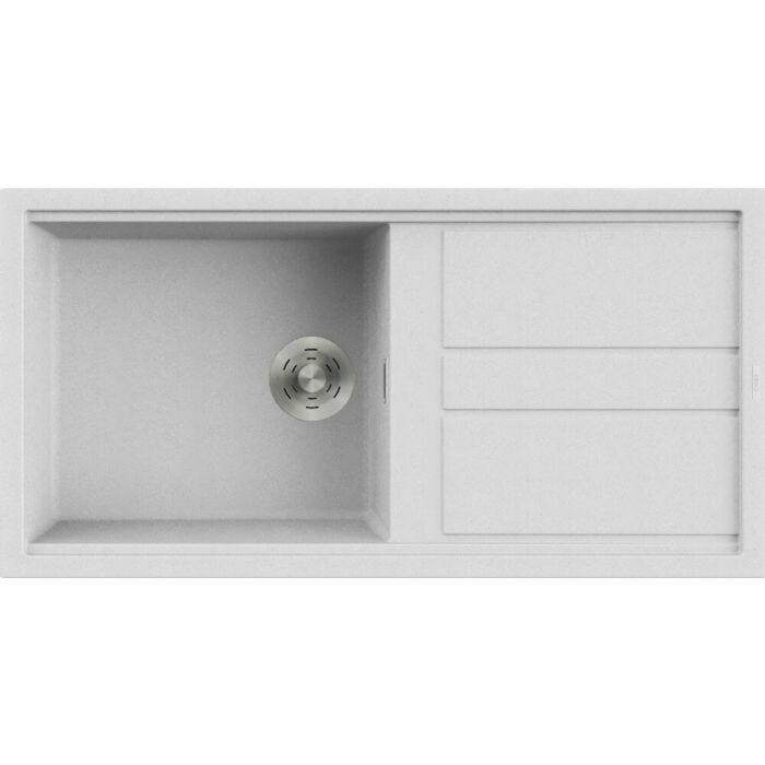 elleci Best 480 Lavello incasso 100 x 51 - granitek - bianco - gocciolatoio reversibile