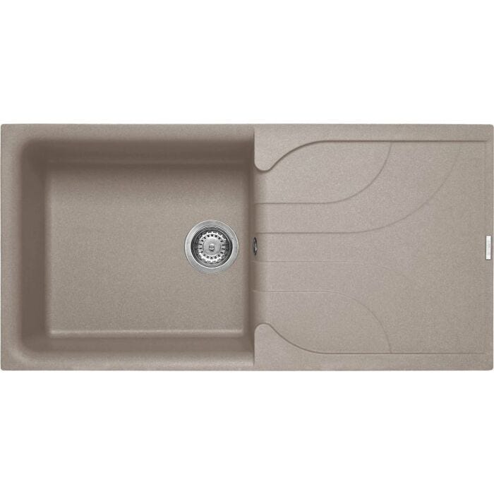elleci Ego 480 Ego Built-in sink 100 x 50 - granitek - dove-gray - reversible drip