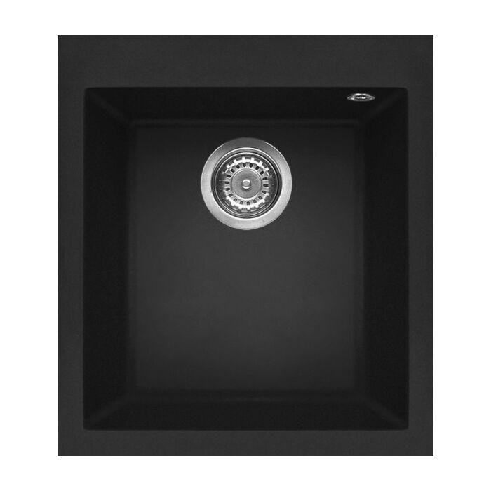 elleci Quadra 100 Quadra Standard Built-in sink 41 x 50 - granitek - black