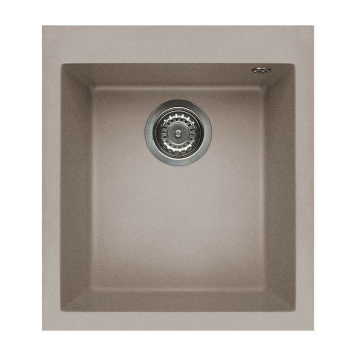 elleci Quadra 100 Quadra Standard Built-in sink 41 x 50 - granitek - dove gray