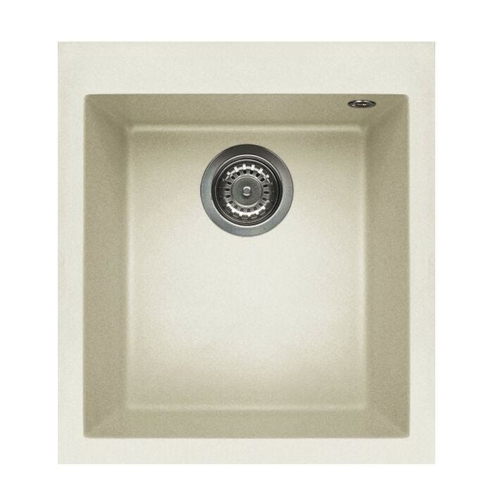 elleci Quadra 100 Quadra Standard Built-in sink 41 x 50 - granitek - antique white