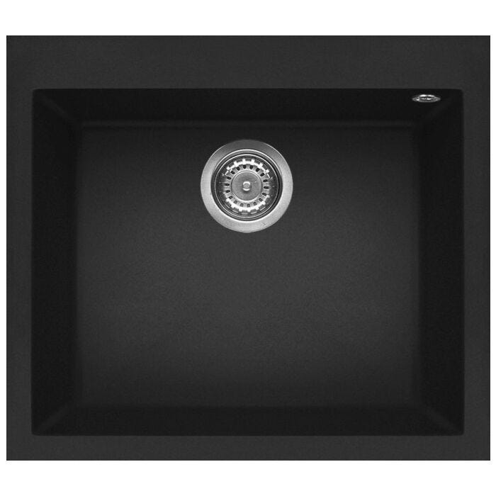 elleci Quadra 105 Quadra Standard Built-in sink 57 x 50 - granitek - black