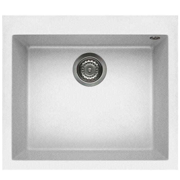 elleci Quadra 105 Quadra Standard Built-in sink 57 x 50 - granitek - white