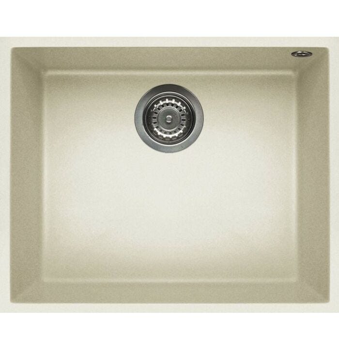 elleci Quadra 105 Sottotop Quadra Sottotop Lavello sottotop 54 x 44 - granitek - bianco antico